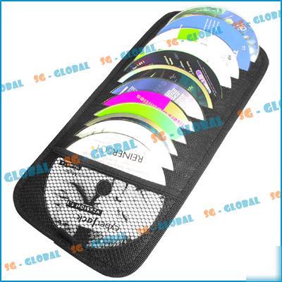 Portable cd dvd car auto sun visor case sleeve holder