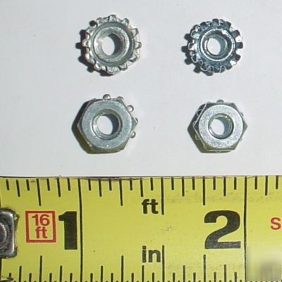 850 ea 8-32 & 6-32 k-lock nuts assortment - zinc