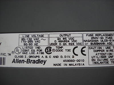 Allen bradley slc 500 4 card rack input and output
