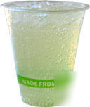 New greenstripe clear corn plastic cold cup - 9 o