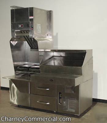 Randall prep table bki hood hot plate pasta pizza hut