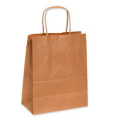 Shoplet select kraft paper shopping bags 8 x 4 34 x 10