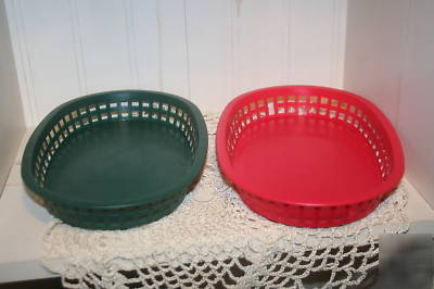 Two nice used hamburger baskets 10 5/8