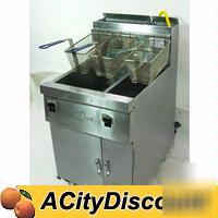 Used dean restaurant 2 compartment deep fat food fryer