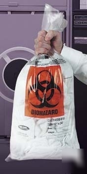 Vwr autoclavable biohazard bags, 1.5 mil : 14220-004