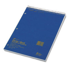 Top-perforated college/margin notebook, 3-subject, 8-1/