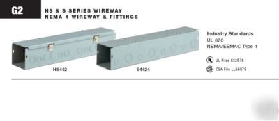 Wiegmann HS444 N1 wireway /trough 4X4X48 with knockouts