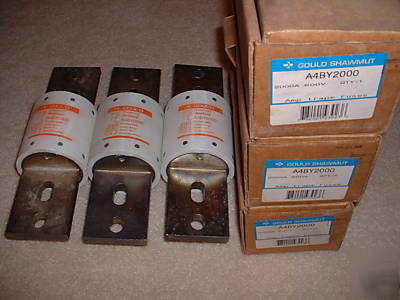 3 ferraz shawmut 2000 amp fuses A4BY2000 class l 