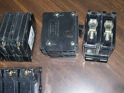 5-2 pole breakers 2-20 & 3-40AMP 1-50AMP 3 pole breaker