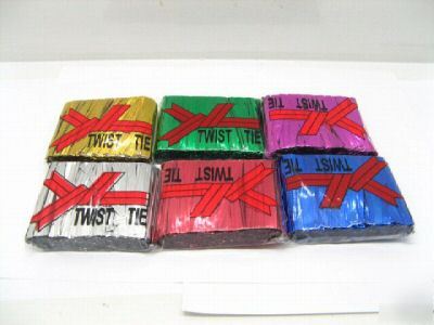 18000 mixed twist & curling ties packaging supplies 6CM