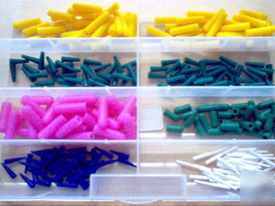 287 pcs masking caps and plugs for powder coating +case
