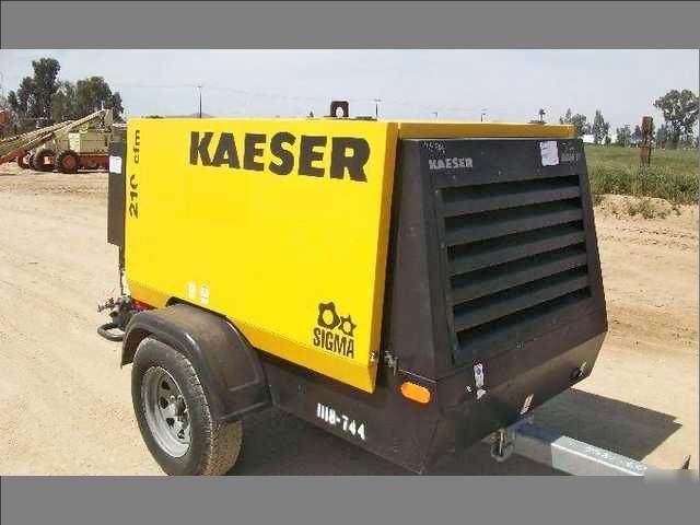 Air compressor 210 cfm kubota diesel portable kaeser