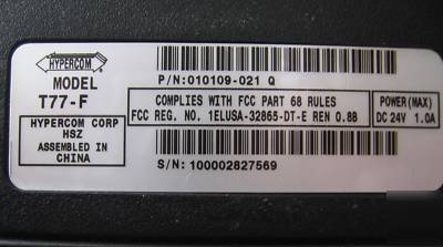 Hypercom T77 credit card terminals, lot of 70 