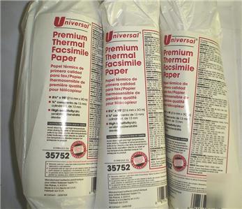 Lot of 8 universal thermal paper 35752 8-1/2IN x 98