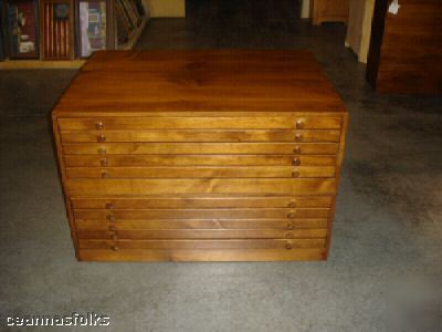 New flat file map blueprint architect cabinet 10 drawer 