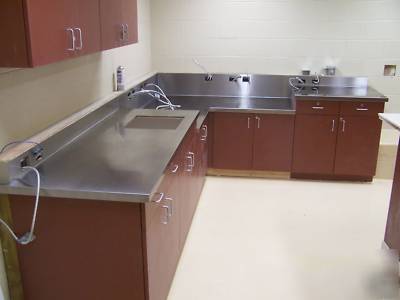 Stainless steel brushed finish counter tops