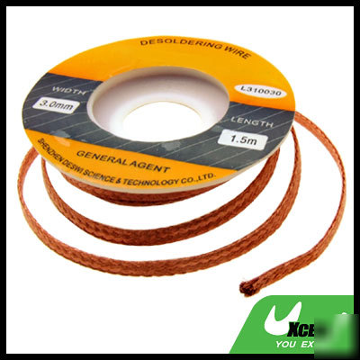 Desoldering soldering wire 3.0MM wide 1.5M long roll