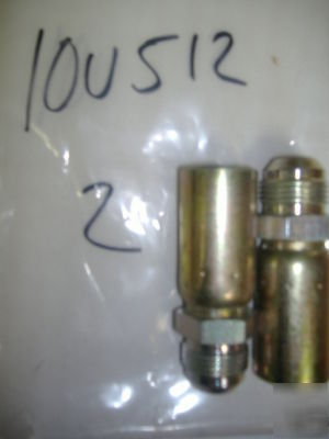 2 lot weatherhead hydraulic hose crimp fitting 10U512