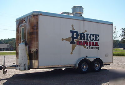 2008 custom 7.5 x 16 catering / concession trailer