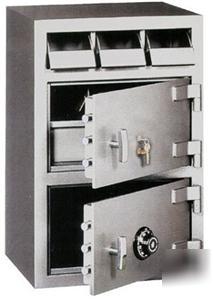 3 shifts cobalt cash depository safe two door free ship