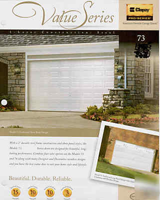 New garage door steel residential overhead 8 w x 8H 