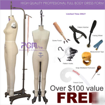 Pgm professional full dress form mannequin manikin sz 4