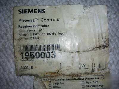 Siemens 1950003 pneumatic receiver controller