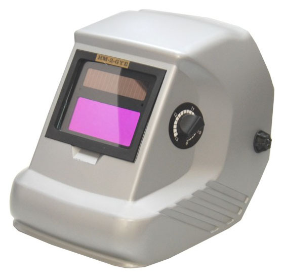 Silver solar auto darkening welding helmet arc tig mig