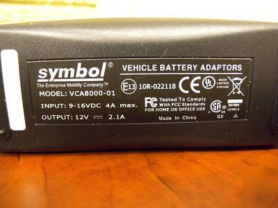 Symbol car cigarette adapter auto charger VCA8000
