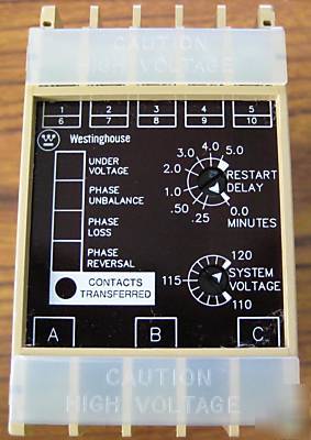 Westinghouse SVM3AA system voltage monitor 4324B04G11