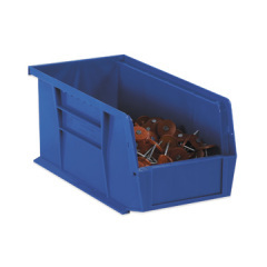 Shoplet select blue plastic stack hang bin boxes 11 x