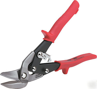Malco AV6 left cut offset aviation snips - red