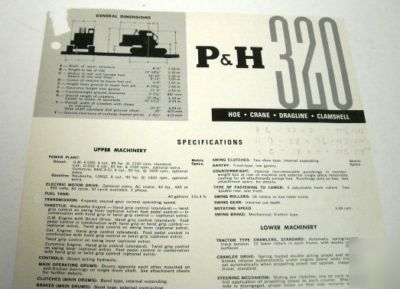 P & h 1966 320 base unit & clamshell sales brochure lot