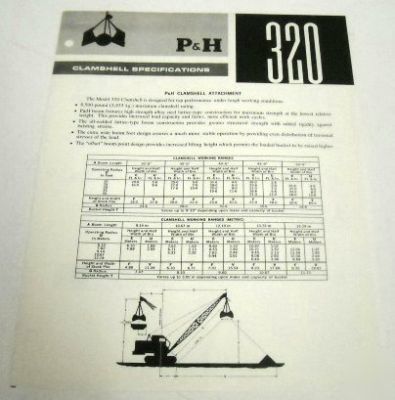 P & h 1966 320 base unit & clamshell sales brochure lot