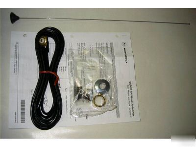 Qty 5 - motorola Â¼ wave vhf 150-162 antenna & coax kit