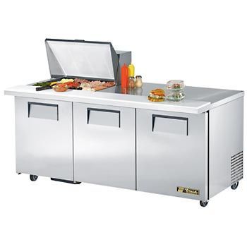 True tssu-72-12M-b refrigerated prep table 12 pans 72