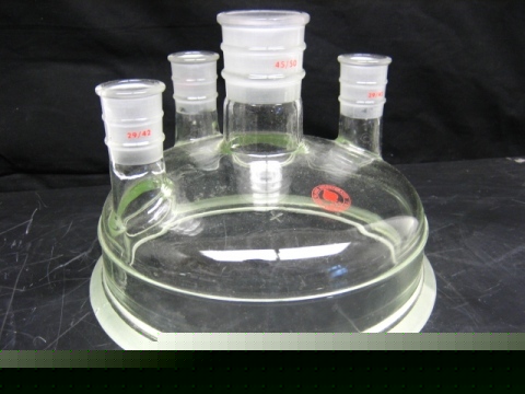 Ace glass reaction flask head with 4 valve openings