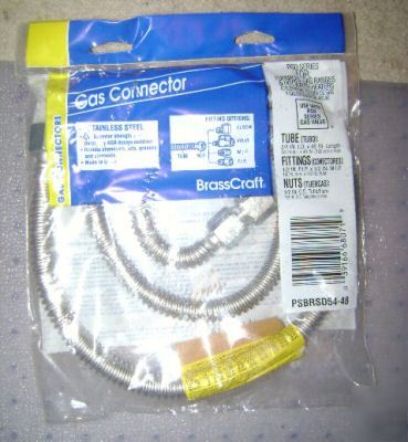Brasscraft stainless steel gas connector PSBRSD54-48
