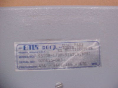 Emr uhf tower top amp mod# 95108-1/dp-5 at 8 bps