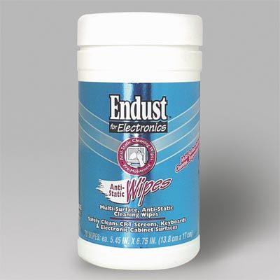 Endust 259000 premoistened antistatic wipes (qty 6)