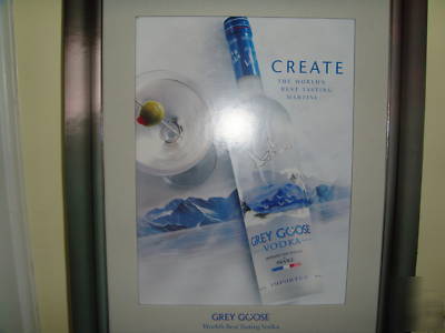 New dual sided rare grey goose vodka wall sign-brand 