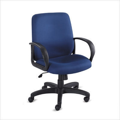 Poise executive mid-back seat fabric: blue