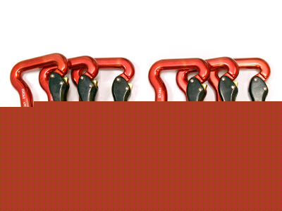 6 fusion parabiner non lock aluminum red paragliding