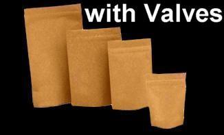 8-12OZ kraft stand up barrier zipper pouches coffee bag