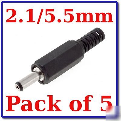 5X dc power jack plug connector 2.1MM x 5.5MM (PP01)