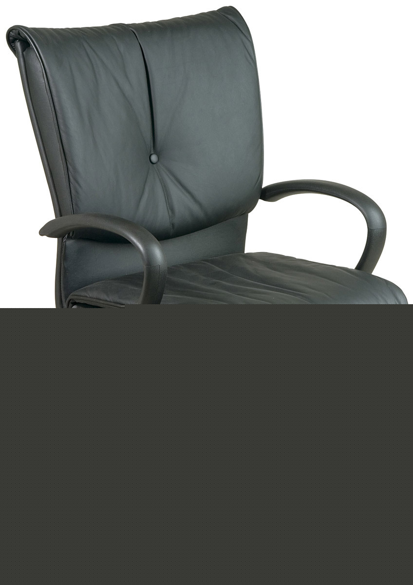 Computer black leather executive office desk chair