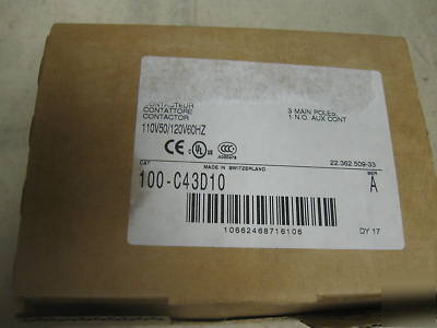 New 100-C43D10 allen bradley contactor in box