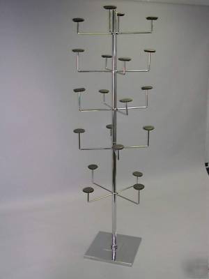 New chrome 20 hat display rack retail store fixture 