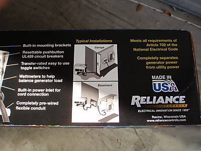 New reliance 30216BRK generator transfer switch kit 8K 