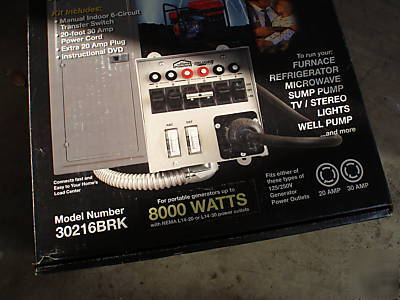 New reliance 30216BRK generator transfer switch kit 8K 